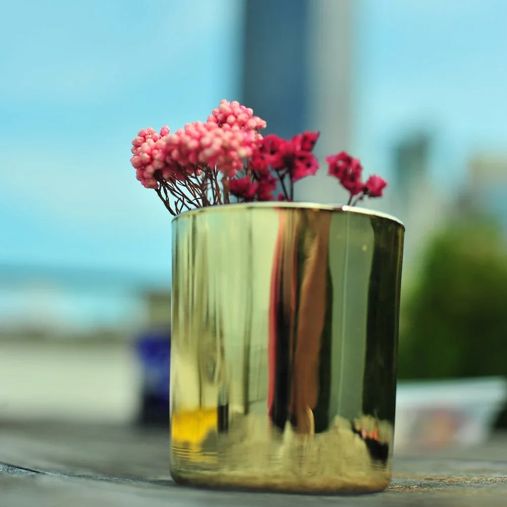 1pcs Shot Glass Gold Candle Holder Decor Party Glasses O